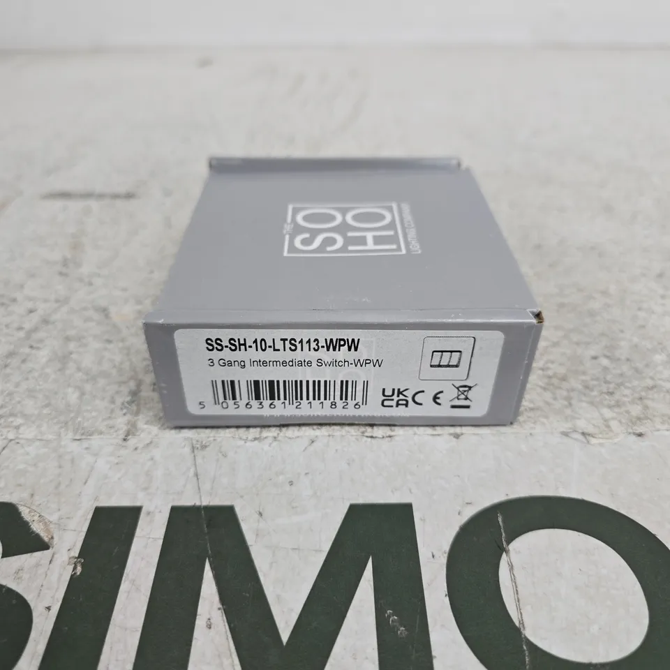 THE SOHO LIGHTING COMPANY 3-GANG INTERMEDIATE SWITCH (WPW) SS-SH-10-LTS113-WPW