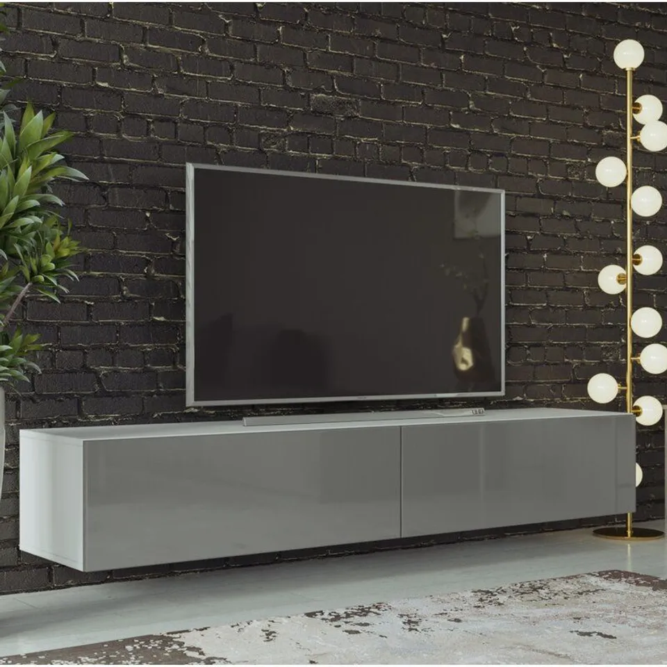COAN TV STAND UP TO 78" -"WHITE /SLATE
