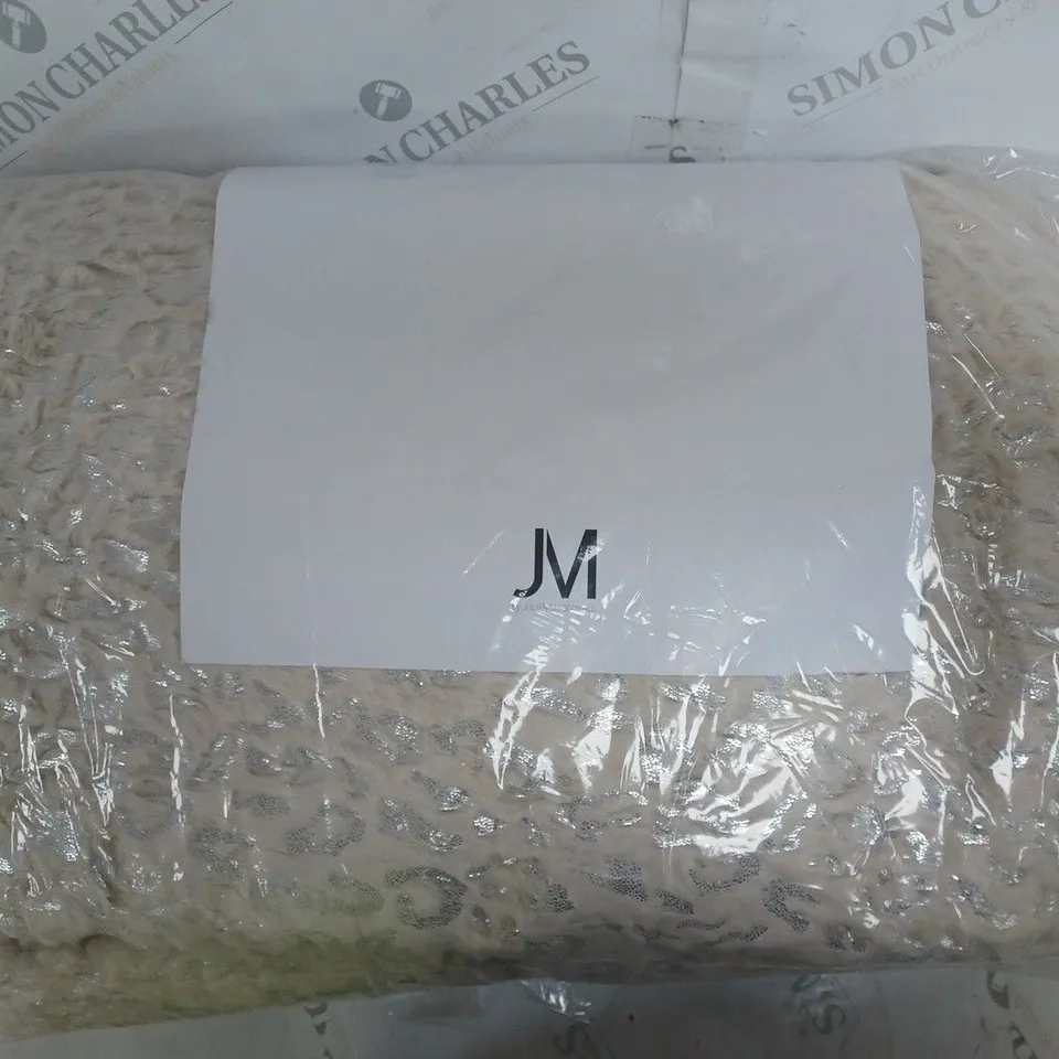 JULIEN MACDONALD ANIMAL PRINT FOLD AWAY THROW OFF-WHITE