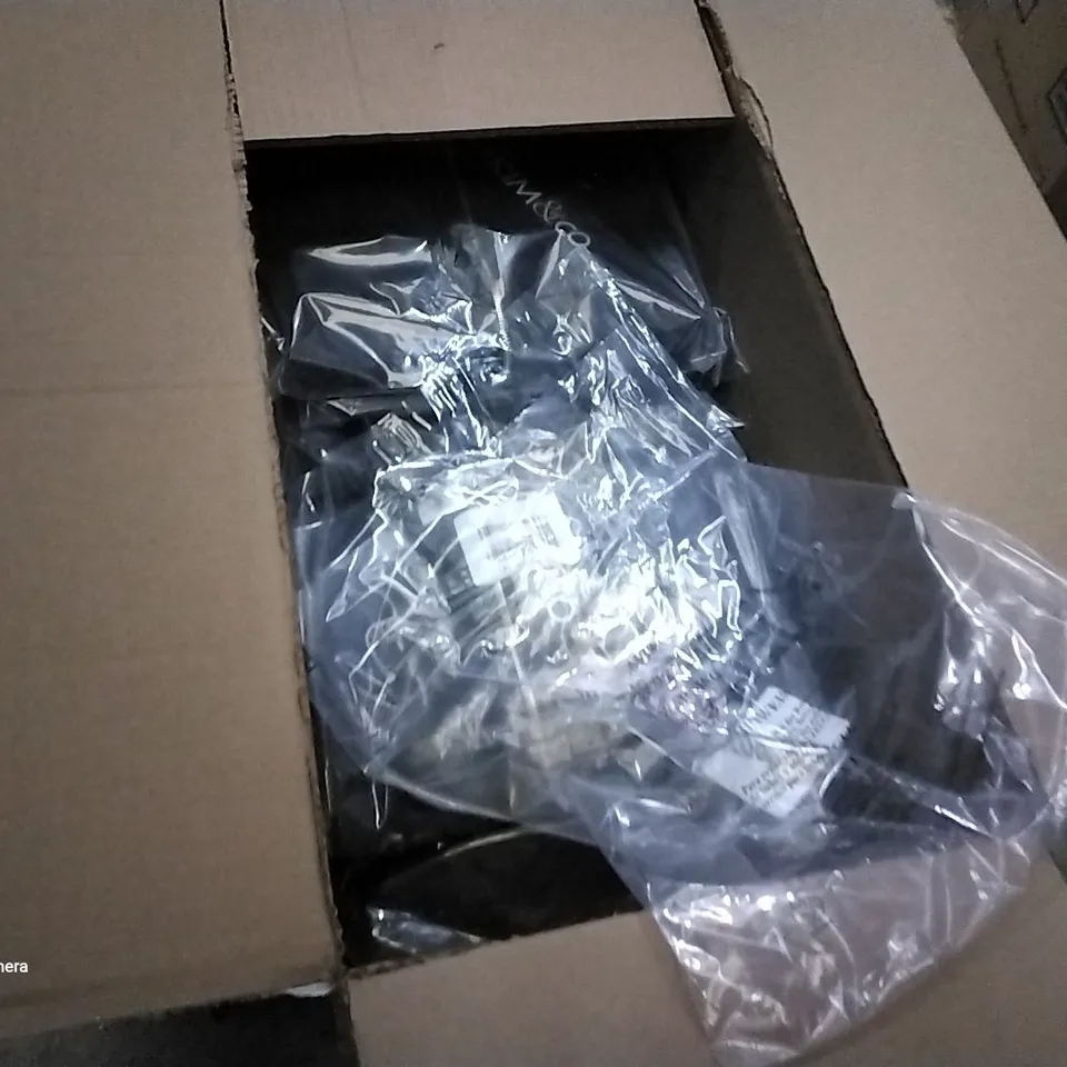 BOX OF APPROXIMATELY 30 ASSORTED BRAND NEW BAGGED KIM AND CO BLACK ZIP UP JACKETS VARIOUS SIZES