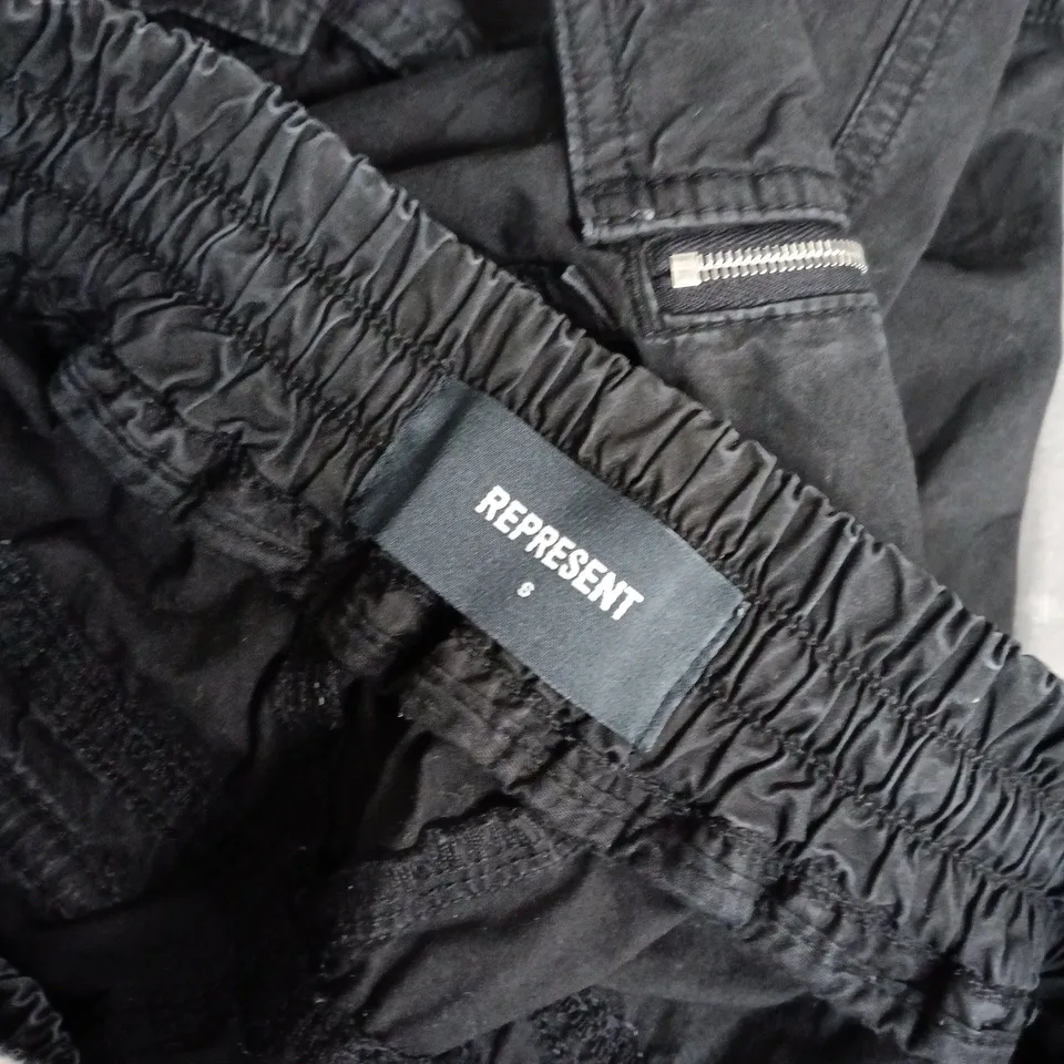 REPRESENT BLACK CARGO PANTS – MEN'S