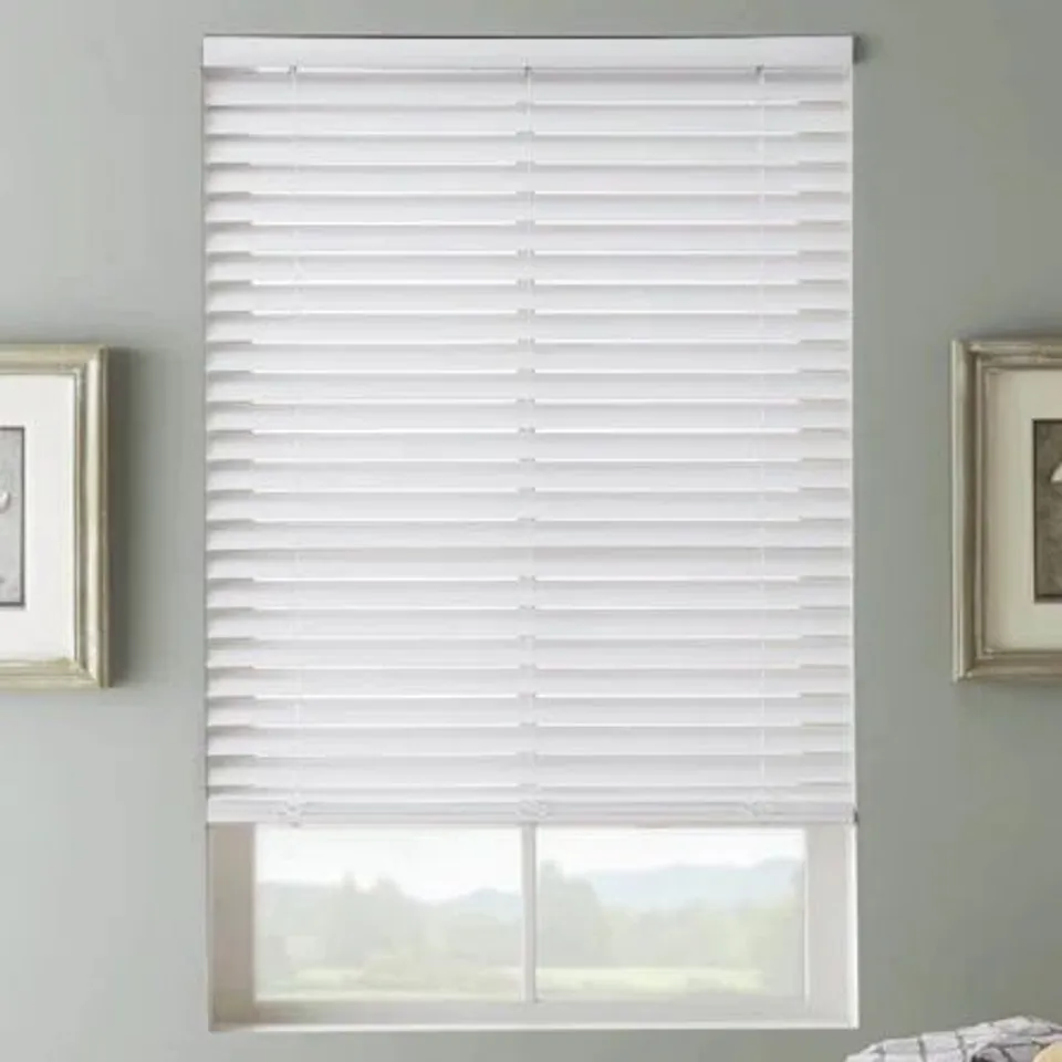 BOXED DESIGNER FAUXWOOD VENETIAN STRING BLIND 75 × 150