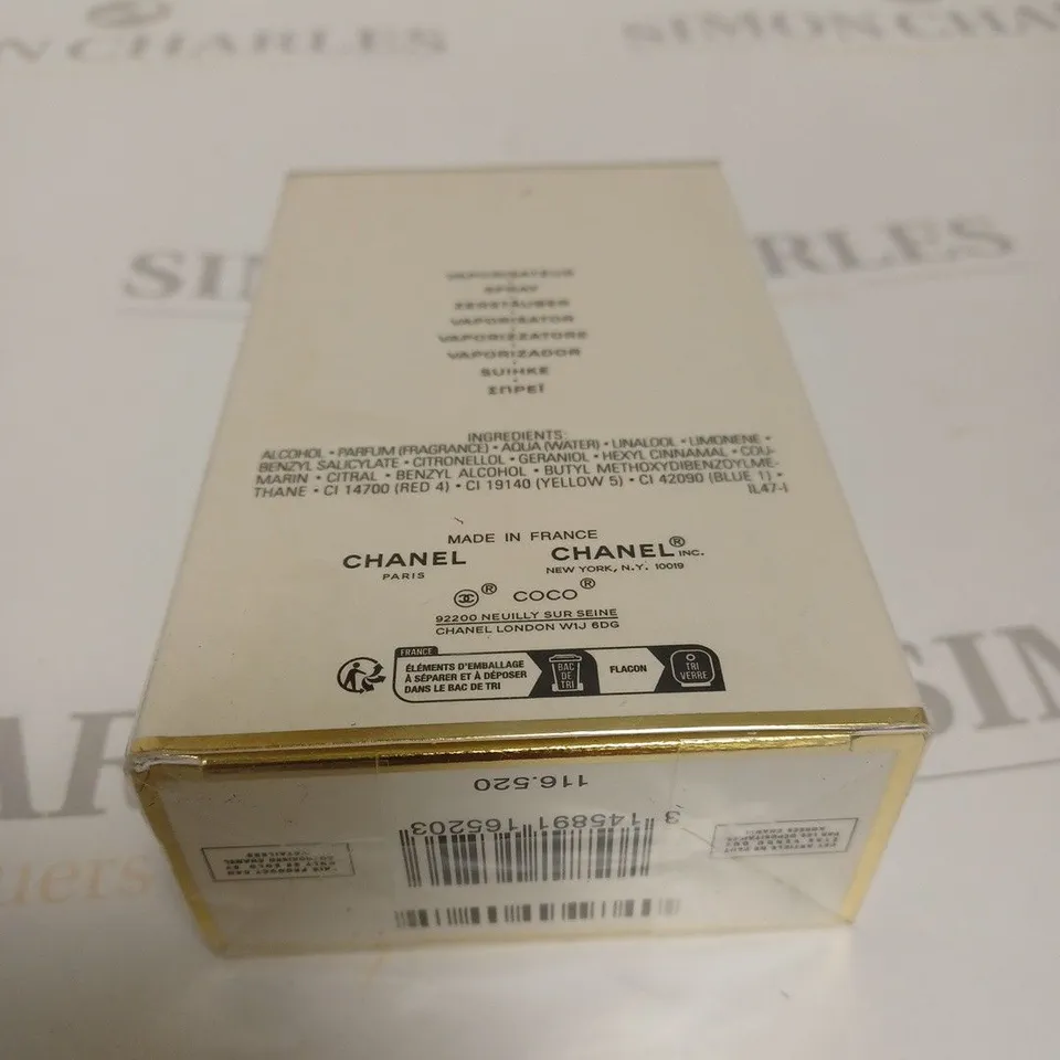 BOXED AND SEALED COCO MADEMOISELLE CHANEL EAU DE PARFUM 100ML 