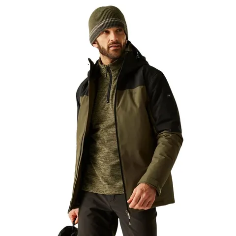 BRAND NEW REGATTA MENS THORNRIDGE WATERPROOF PADDED JACKET OLIVE NIGHT BLACK UK SMALL