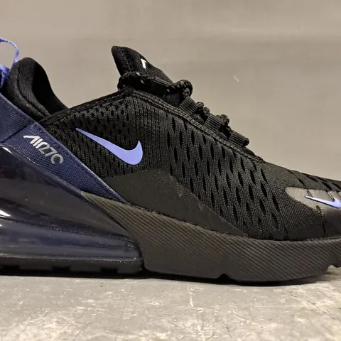 BOXED PAIR OF NIKE AIR MAX 270 SHOES IN BLACK/ROYAL PULSE UK SIZE 5