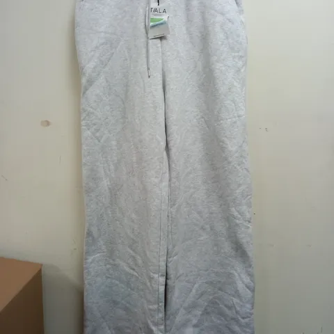 TALA WIDE LEG JOGGERS IN LIGHT GREY - LARGE