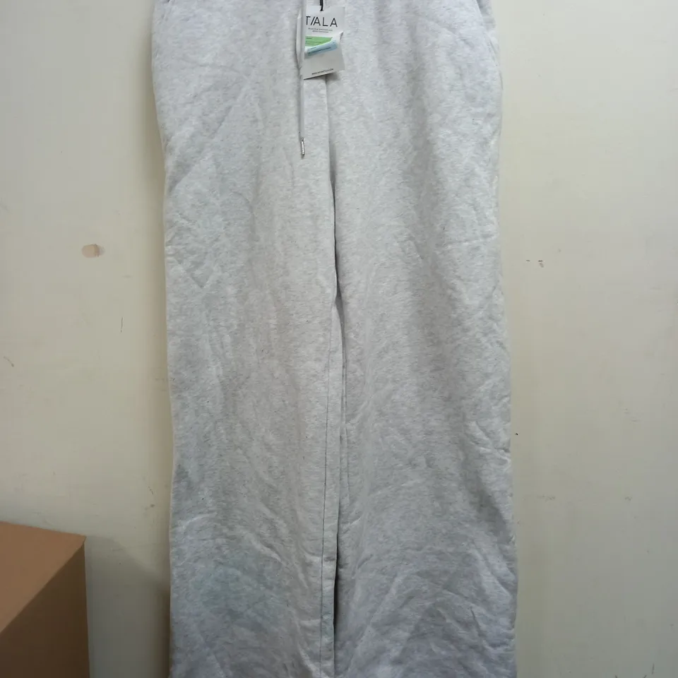 TALA WIDE LEG JOGGERS IN LIGHT GREY - LARGE