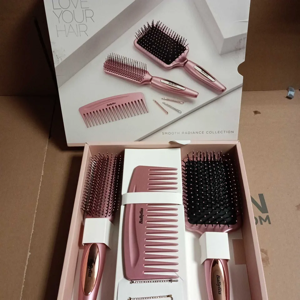 BABYLISS SMOOTH RADIANCE COLLECTION PINK HAIR STYLING SET