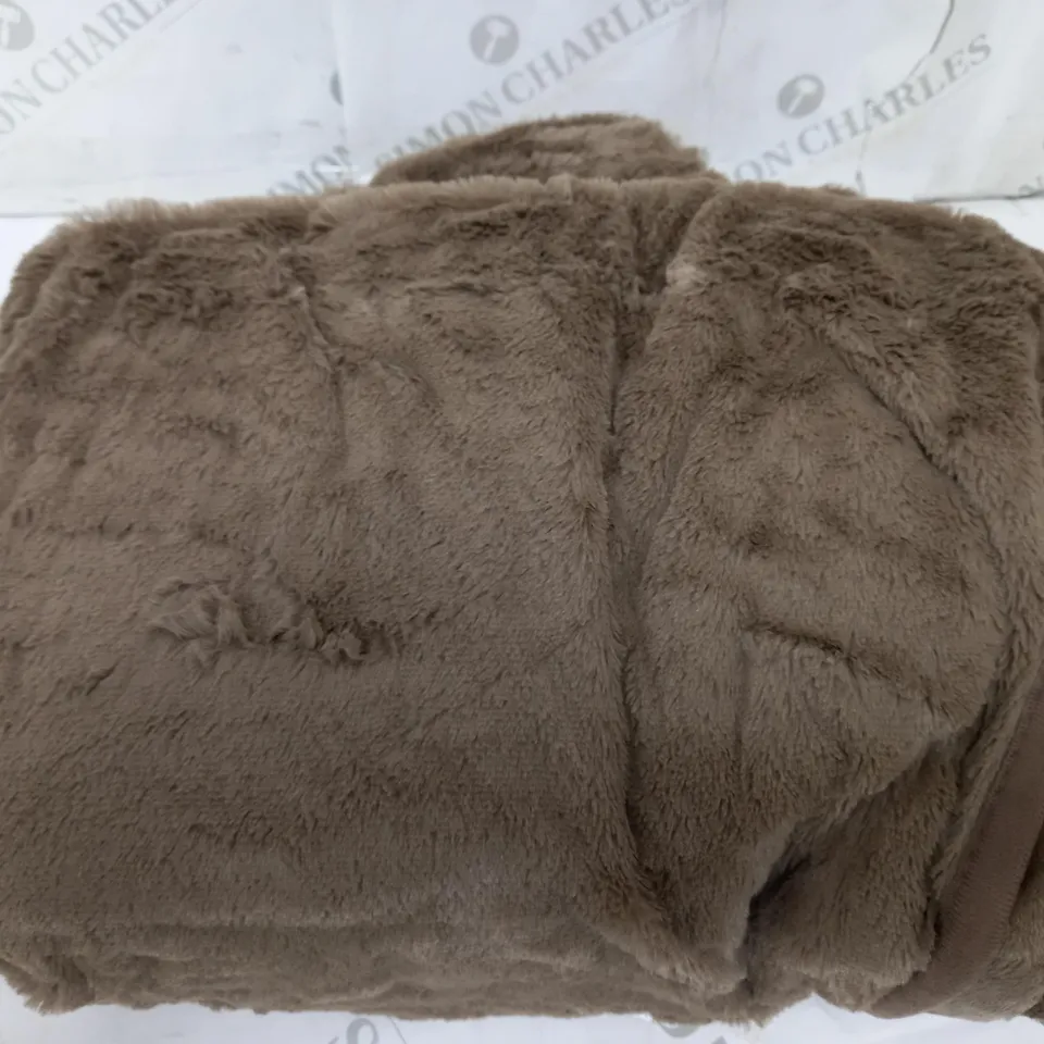 COZEE HOME HEATED BLANKET IN DARK TAUPE