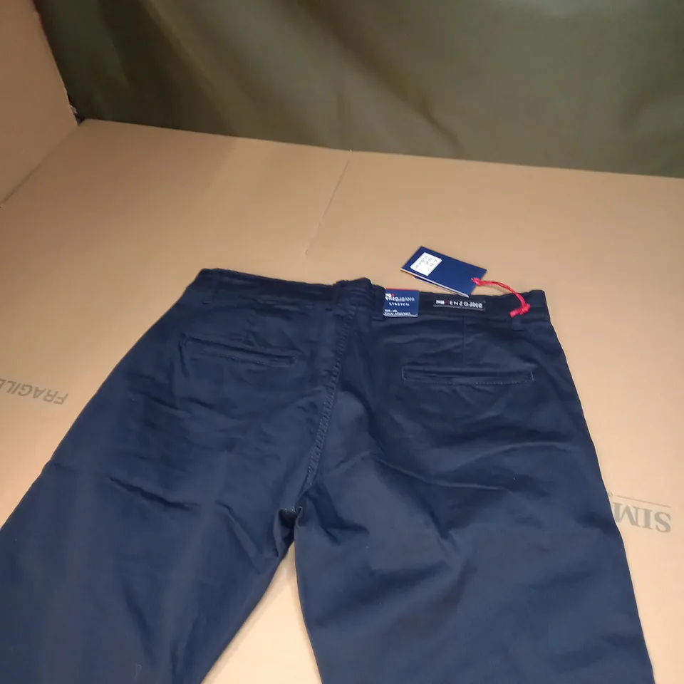 MENS ENZO STRETCJ NAVY BLUE JEANS SIZE 34S