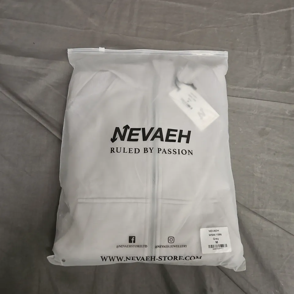 BAGGED NEVAEH EXTENDED NECK MULTI-PANEL HOODIE - GREY - MEDIUM