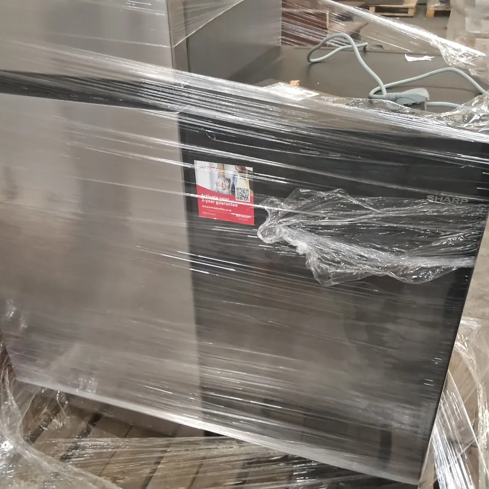 SHARP SJ-UE080M4B-EN UNDERCOUNTER FRIDGE AND HISENSE 55CM FREESTANDING FRIDGE FREEZER SILVER - UNPROCESSED RAW RETURNS