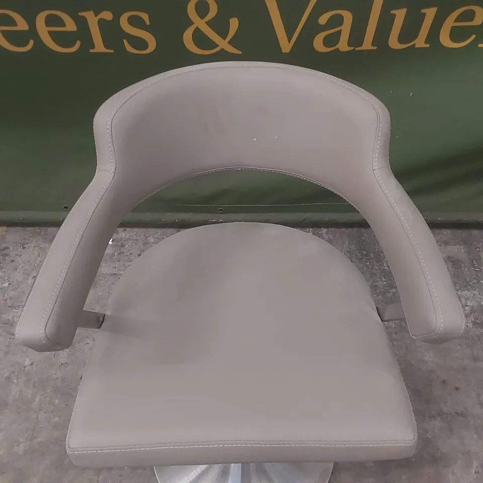 QUALITY DESIGNER FIRENZA STAINLESS STEEL AND PU LEATHER BAR STOOL