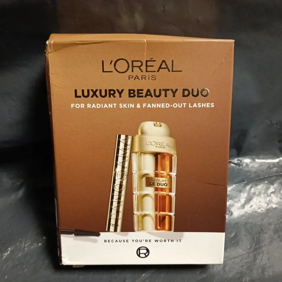 L’ORÉAL PARIS LUXURY BEAUTY DUO GIFT SET – SERUM & MASCARA (BOXED)