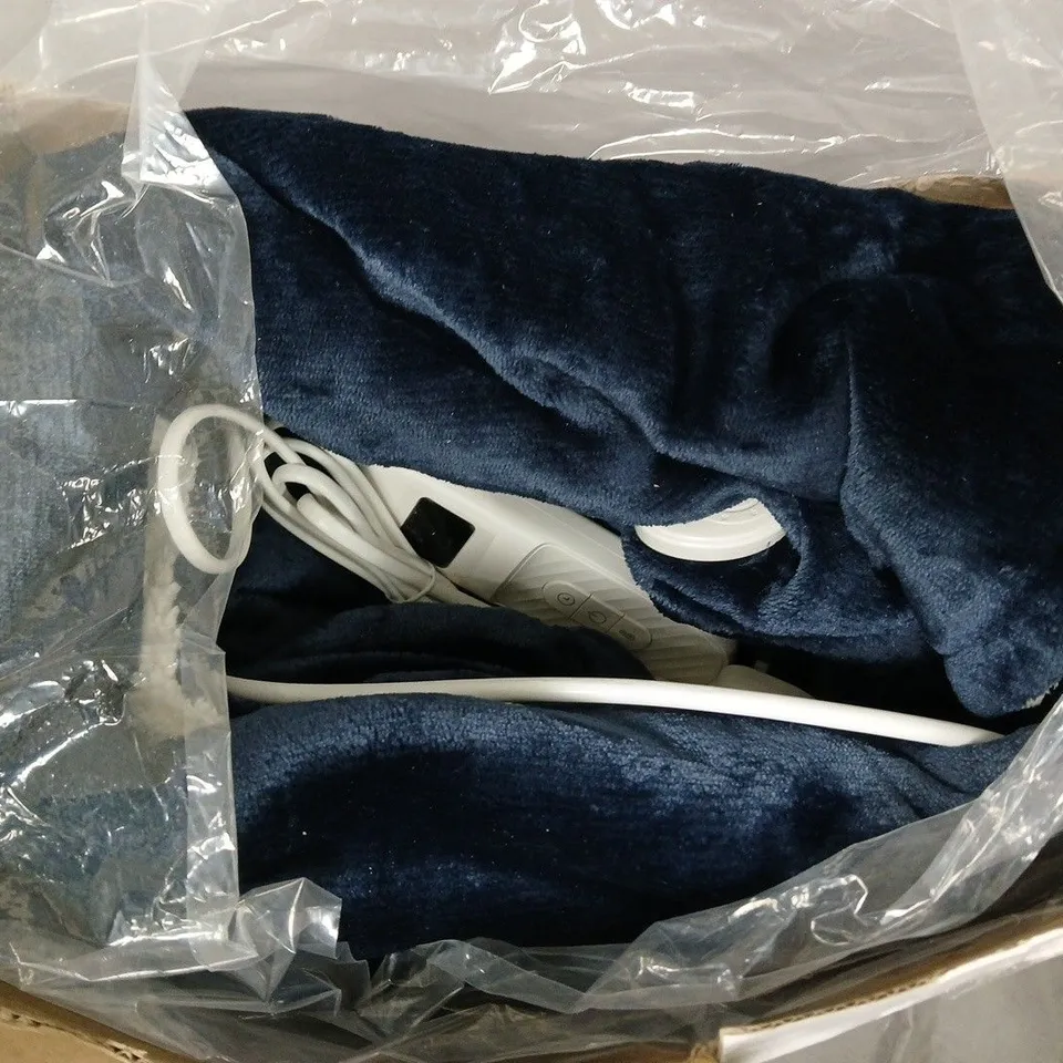 BOXED HOMESMART ELECTRIC HEATED BLANKET IN NAVY