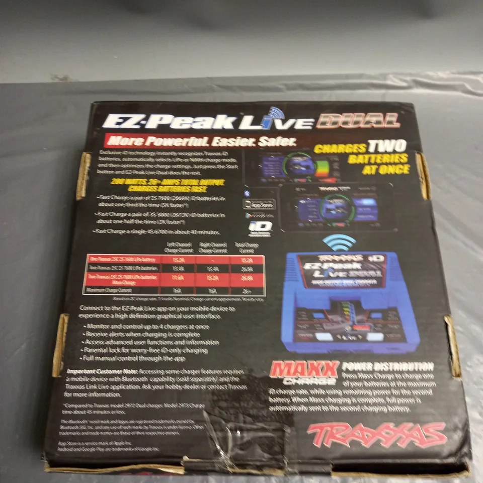 BOXED TRAXXAS EZ-PEAK LIVE DUAL HIGH OUTPUT DUAL CHARGER