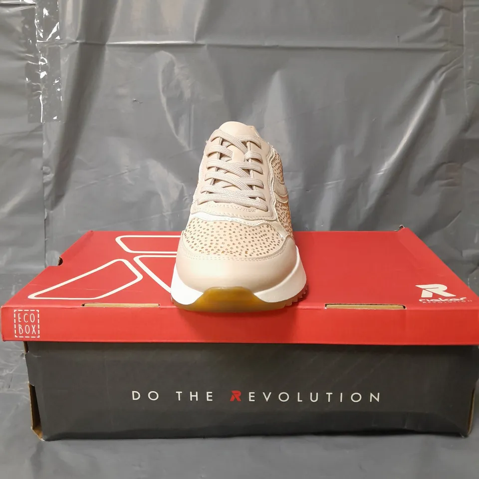 RIEKER SPARKLY TRAINERS ROSE GOLD SIZE 6.5