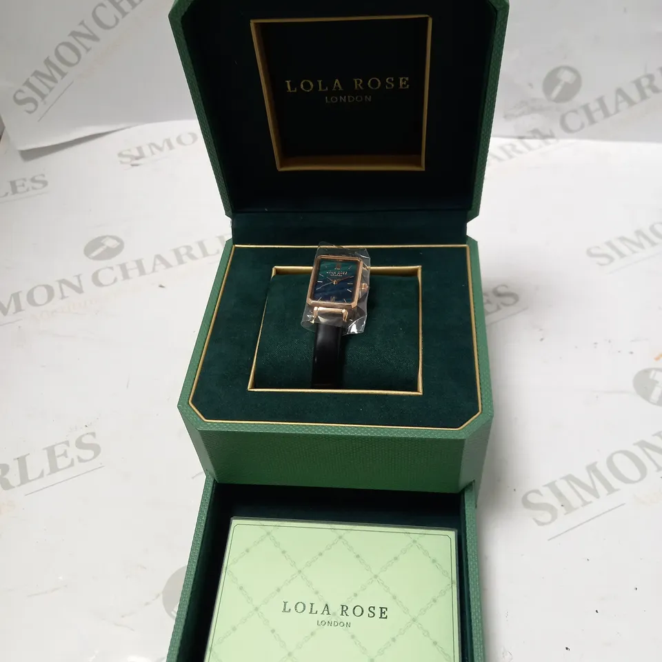 LOLA ROSE MALACHITE TEXTURED WATCH