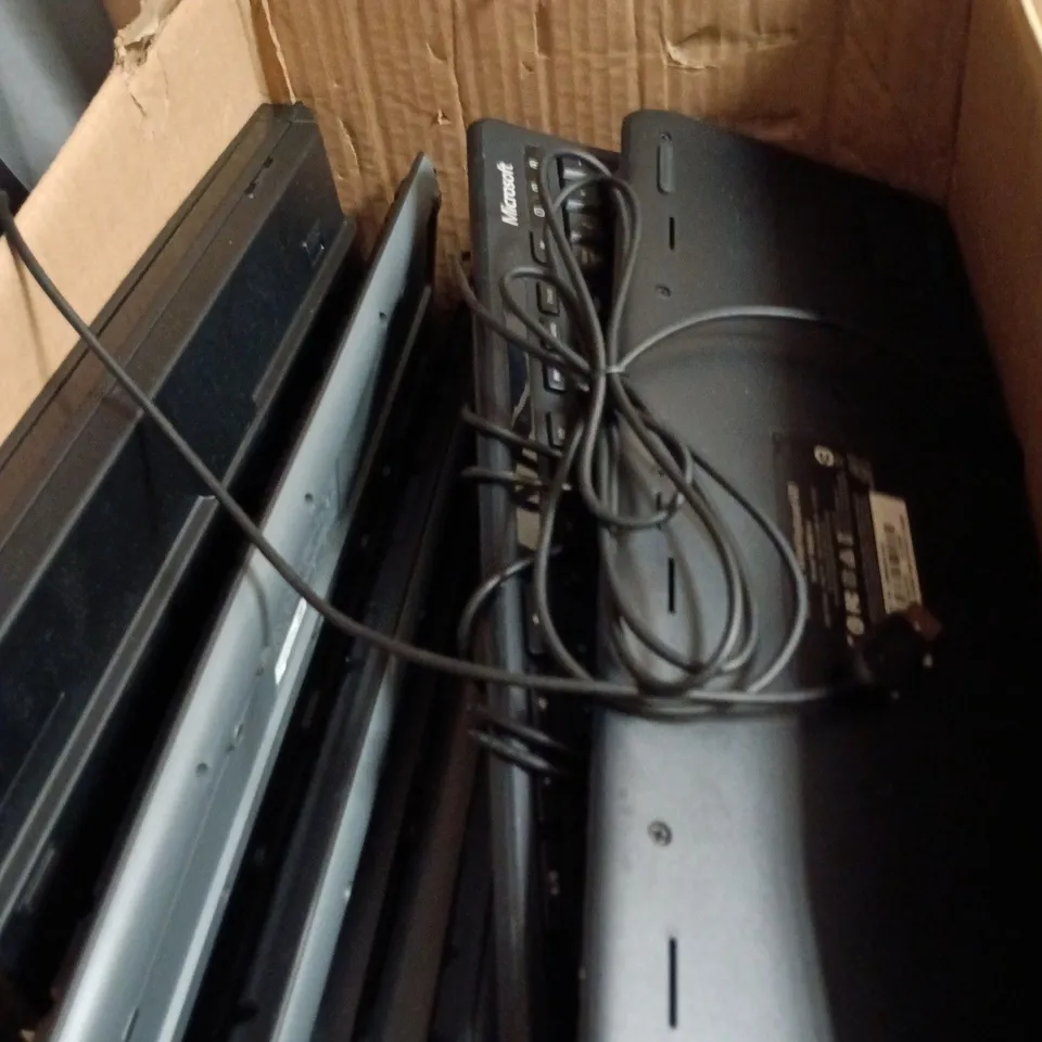 APPROXIMATELY 15 ASSORTED KEYBOARDS INCLUDING MICROSOFT AND LOGITECH