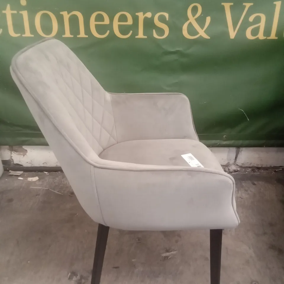 GREY FABRIC DINING CHAIR