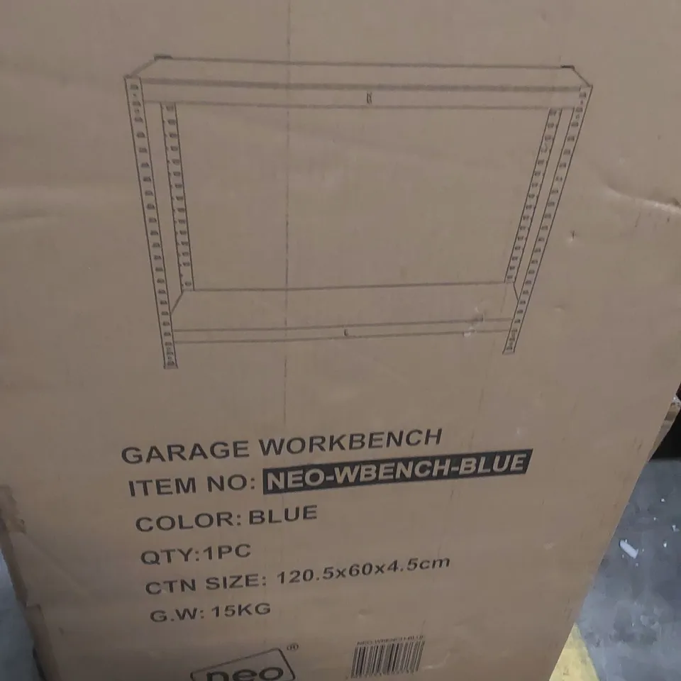 GARAGE WORKBENCH BLUE 120.5X60X4.5CM