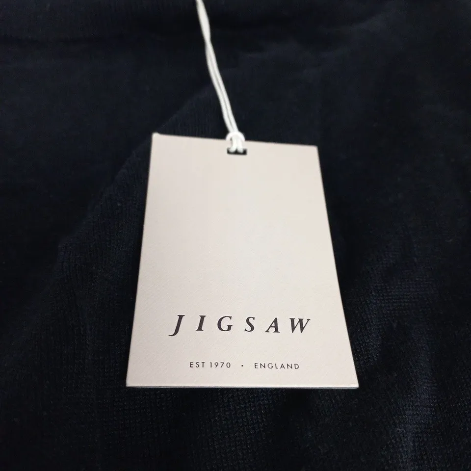 JIGSAW KNIT FLOWY DRESS – UK SMALL – BLACK