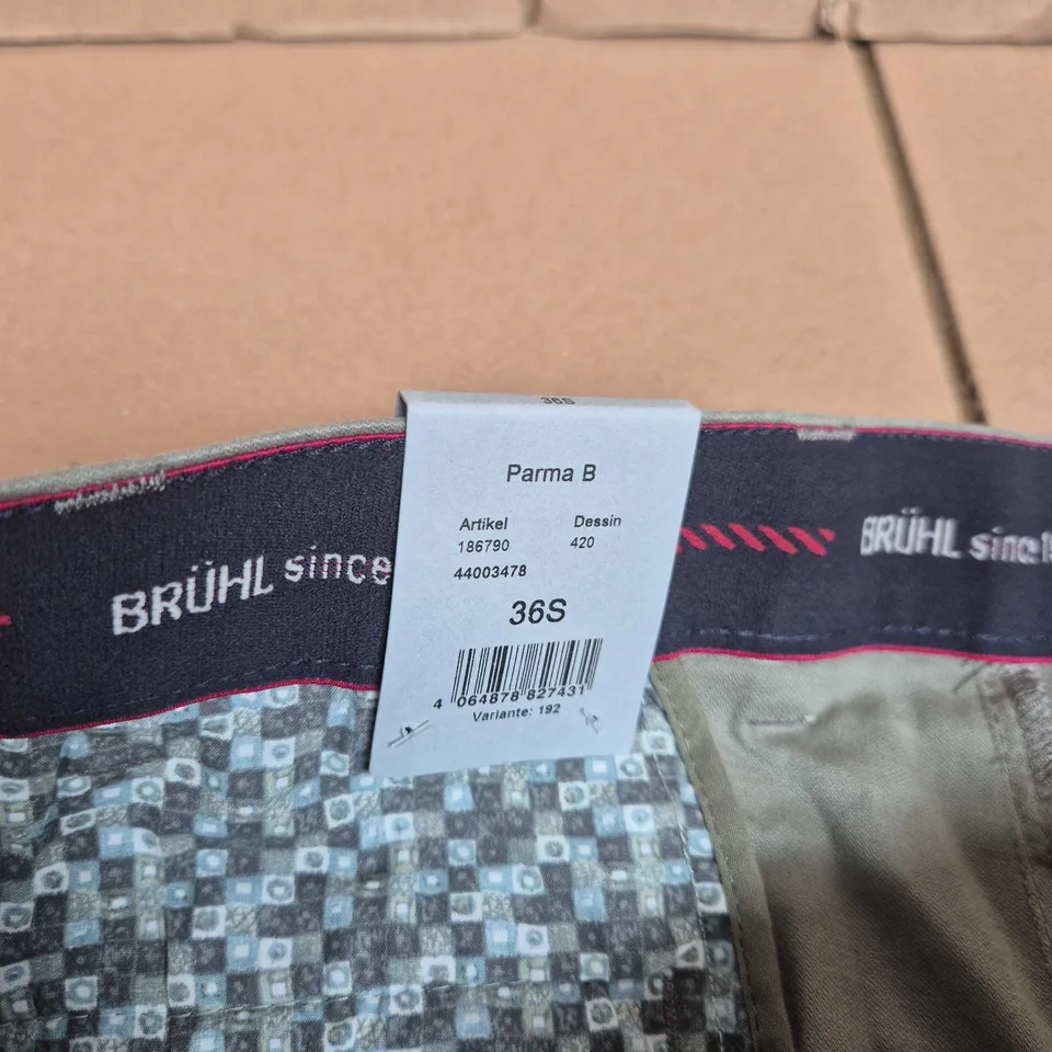BRÜHL FINE TROUSERS PARMA B – MEN'S DRESS TROUSERS, UK 36 SHORT (EU 36S)