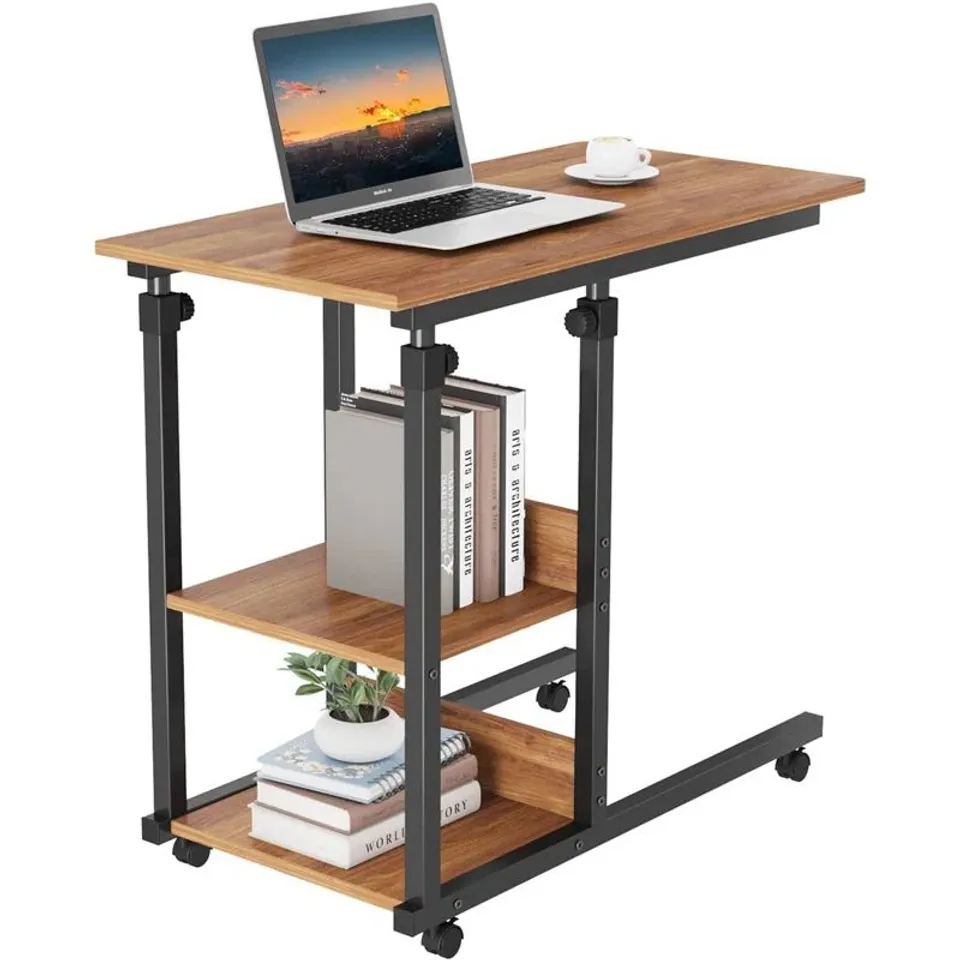 BOXED AARAH MOBILE ROLLING LAPTOP SIDE TABLE WITH STORAGE 