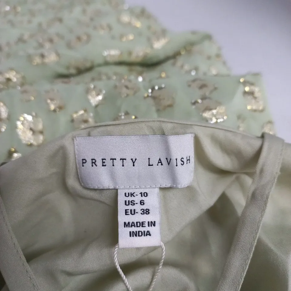 PRETTY LAVISH SEQUIN EVENING DRESS – UK 10 (US 6, EU 38)