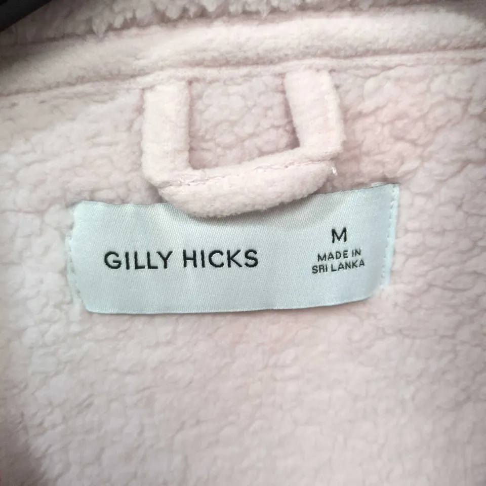 GILLY HICKS WOMEN'S PINK FLEECE ZIP-UP JACKET – SIZE M