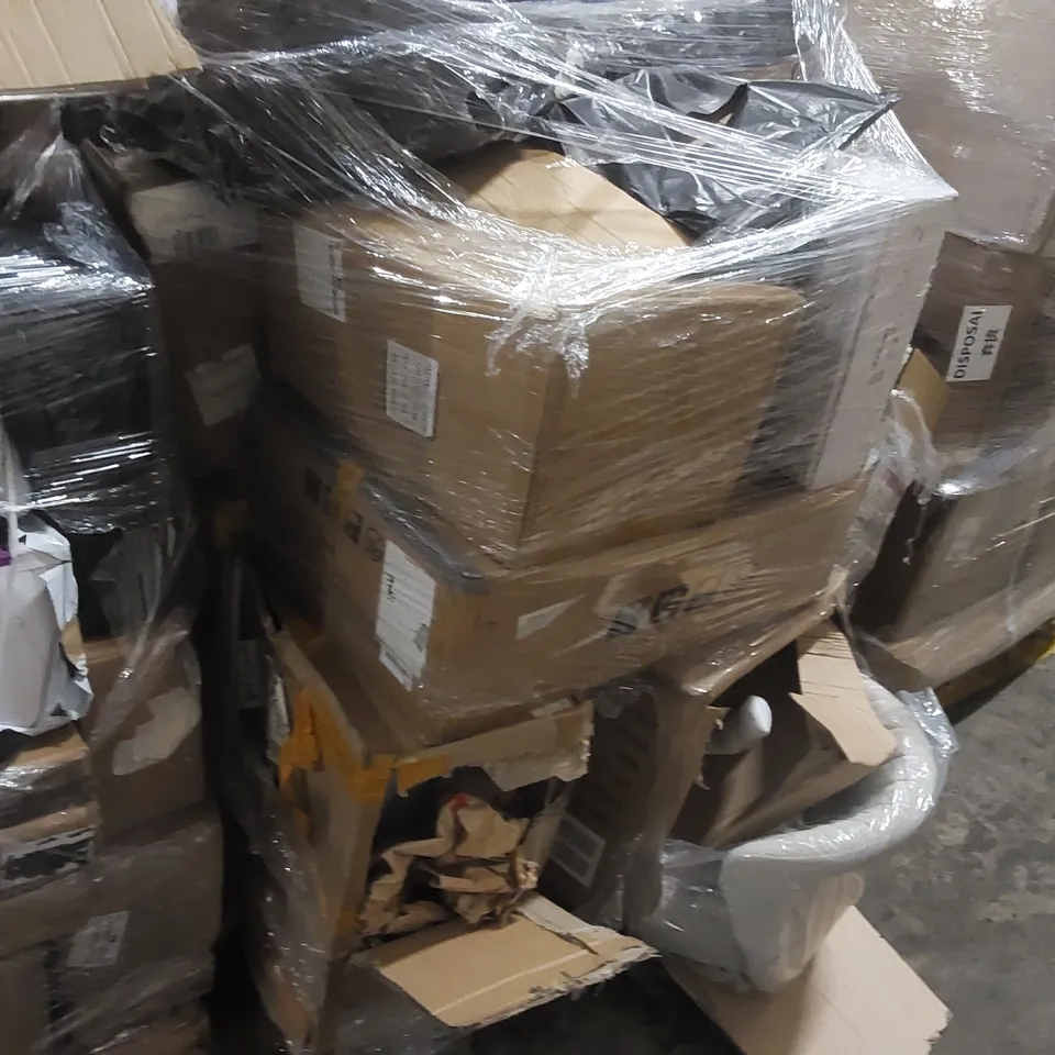 PALLET TO CONTAIN HOUSEHOLD FLAT-PACKED FURNITURE AND HOMEWERE TO INCLUDE; CHAIR ECT