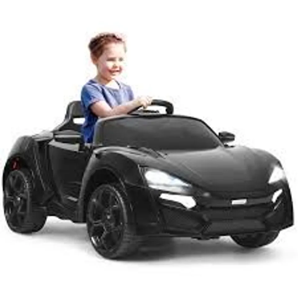 BOXED 12V ELECTRIC KIDS CAR WTH 2.4G REMOTE CONTROL AND SPRING SUSPENSION - RED