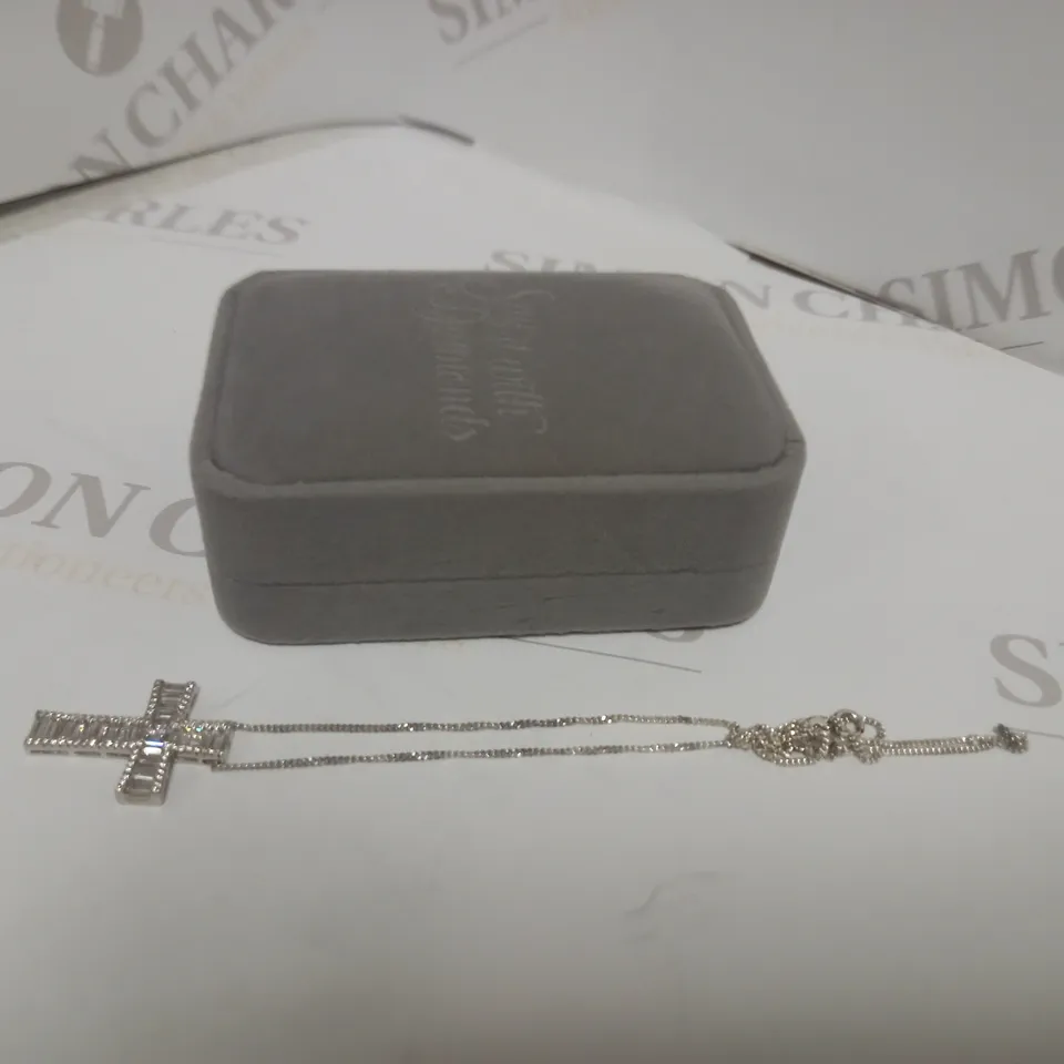 SAY IT WITH DIAMONDS CATHEDRAL CROSS NECKLACE RRP £295