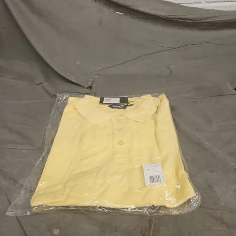 BIGDDUDE YELLOW POLO SHIRT 5XL BAGGED WITH TAGS
