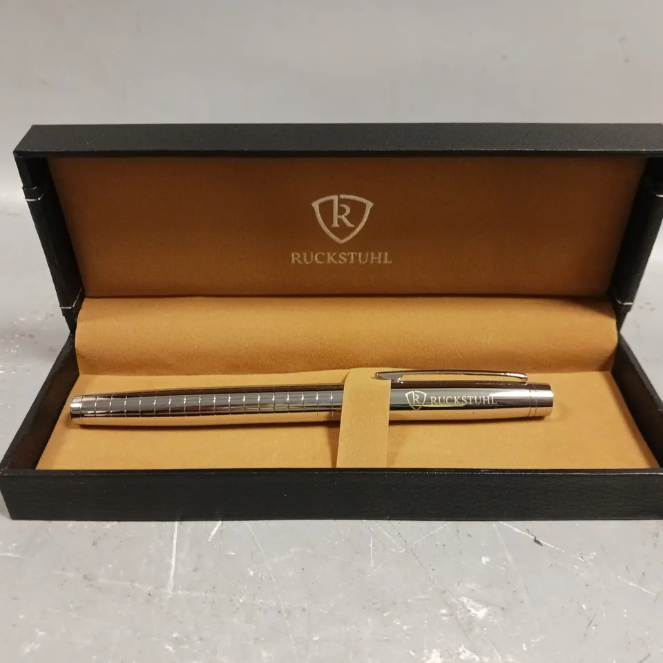 RUCKSTUHL STAINLESS STEEL LUXURY PEN IN GIFT BOX