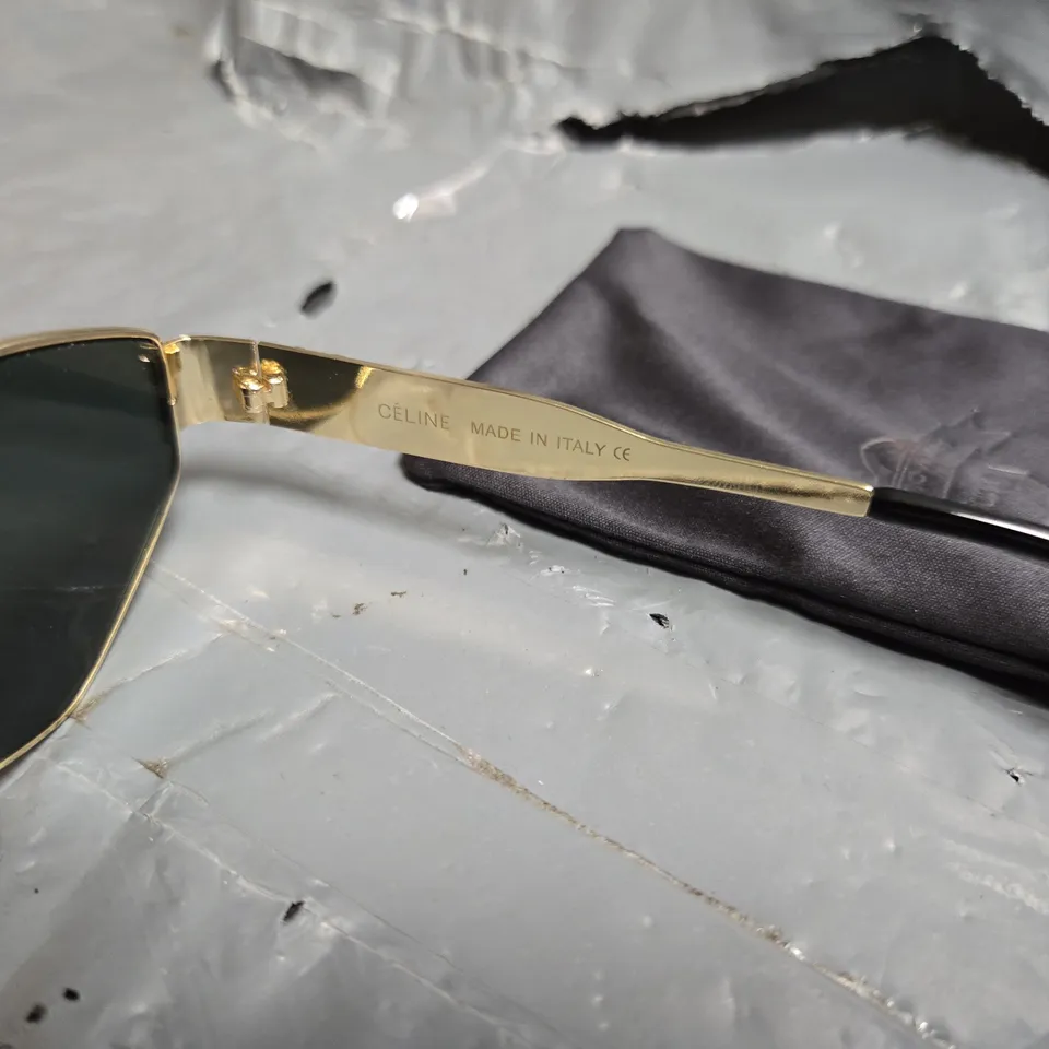CÉLINE SUNGLASSES, MODEL 8005, GOLD-TONE METAL, MADE IN ITALY