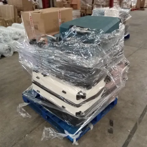 PALLET OF ASSORTED HOUSEHOLD GOODS AND PRODUCTS TO INCLUDE; LARGE SUITCASES ETC