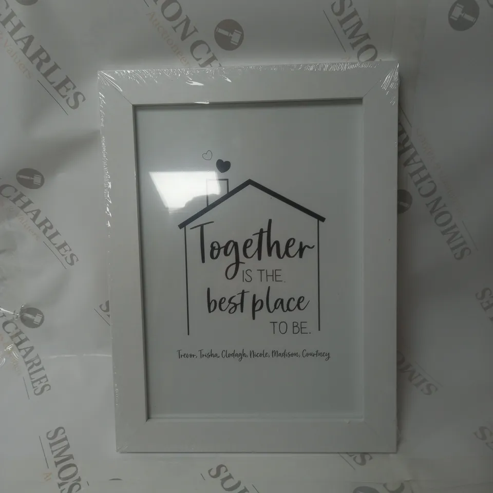 PERSONALISED BEST PLACE TO BE A4 FRAME RRP £16.99
