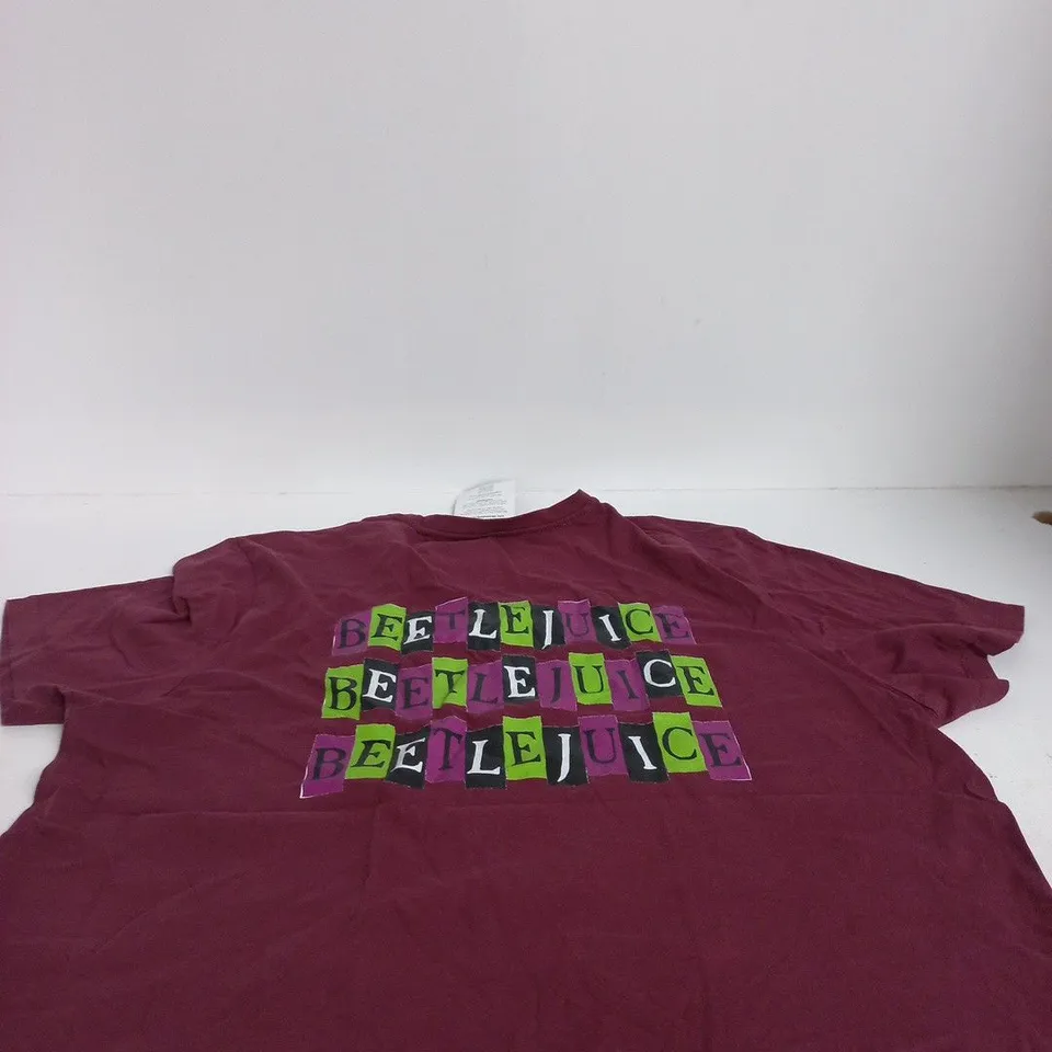 BEETLEJUICE NEVER TRUST THE LIVING XL T SHIRT