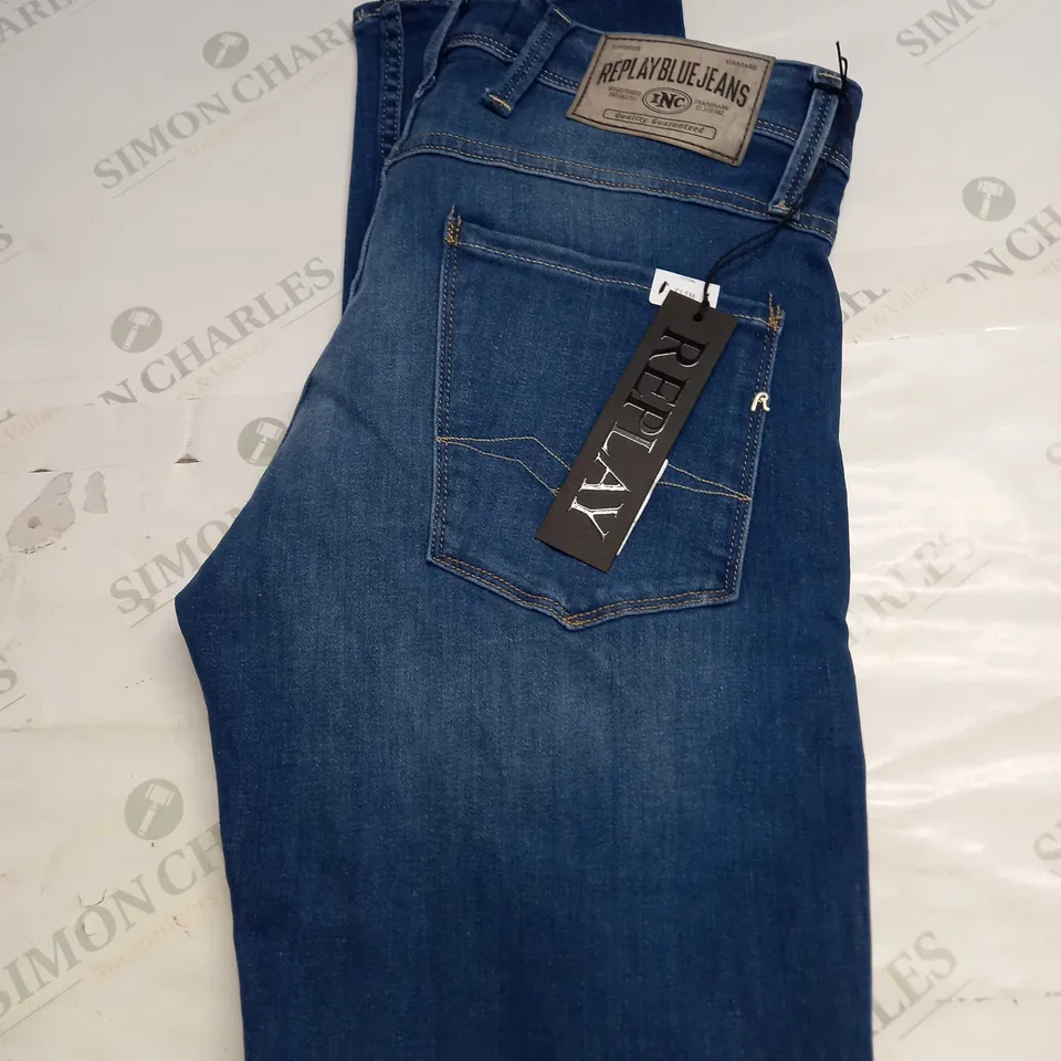 REPLAY ANBASS SLIM FIT DENIM JEANS SIZE 32W