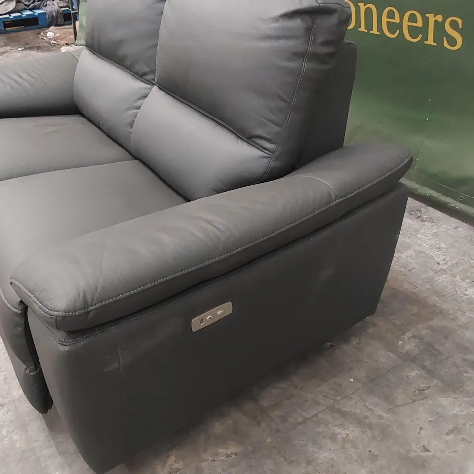PAVILION 2 SEATER LEATHER/FAUX LEATHER POWER RECLINER SOFA RRP £949