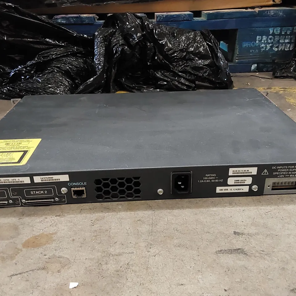 PALLET OF ASSORTED ITEMS INCLUDING: OMNIVIEW U RACK NOUNT CONSOLE, PHILIPS MASTER TL-D SUPER 80 36W/840 FLUORESCENT TUBES, CATALYST 3750 SERIES ETHERNET POE SWITCH, DIGITAL MP3 RADIO SPEAKER ECT