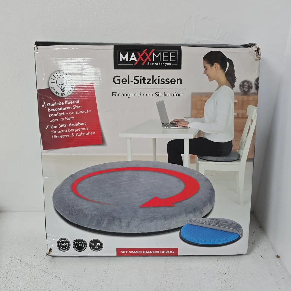 BOXED MAXXMEE GEL SEAT CUSHION – GREY