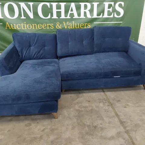 QUALITY BRITISH DESIGNER LOUNGE Co. HERMIONE CHAISE SOFA SWEET PEA PLUSH FABRIC