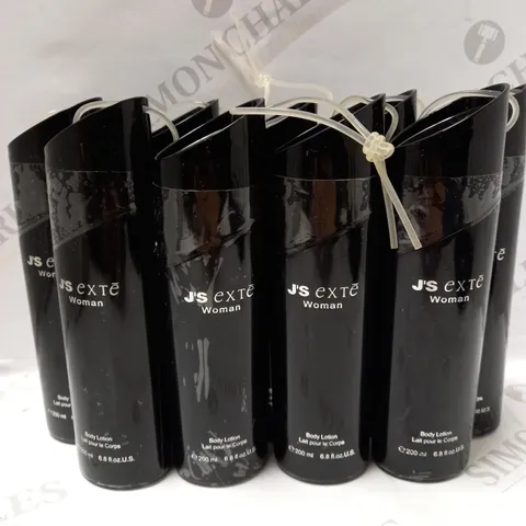 LOT OF APPROX 9 X 200ML J'S EXTE WOMAN BODY LOTION
