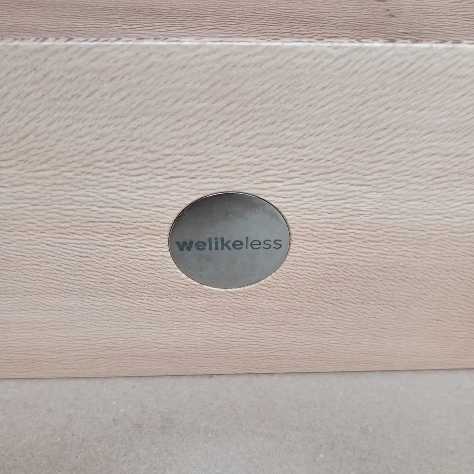 WOODEN DUAL-COMPARTMENT DECORATIVE STORAGE BOX WITH COLOUR INLAYS