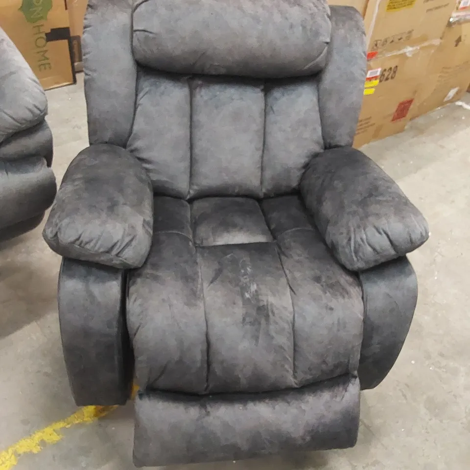 DESIGNER VELVET UPHOLSTERED ELECTRIC RECLINER CHAIR
