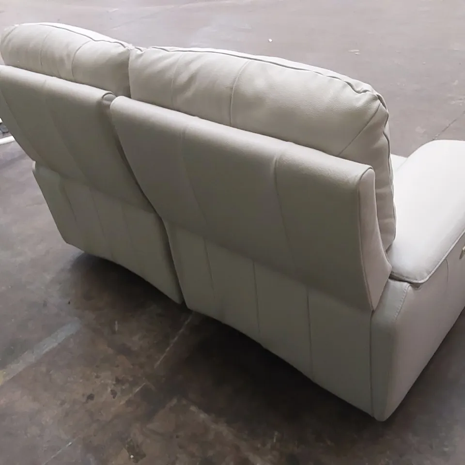 QUALITY DESIGNER ITALIAN MADE ERBA ELECTRIC RECLINING LEATHER UPHOLSTERED 2 SEATER LOVESEAT SOFA