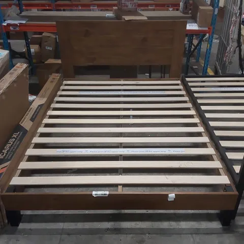 EVELYN MINIMALIST SOLID WOOD BED FRAME WITH HEADBOARD - KING SIZE
