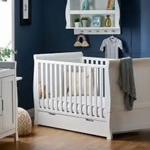 BOXED OBABY STAMFORD CLASSIC COT BED - WHITE (2 BOXES)